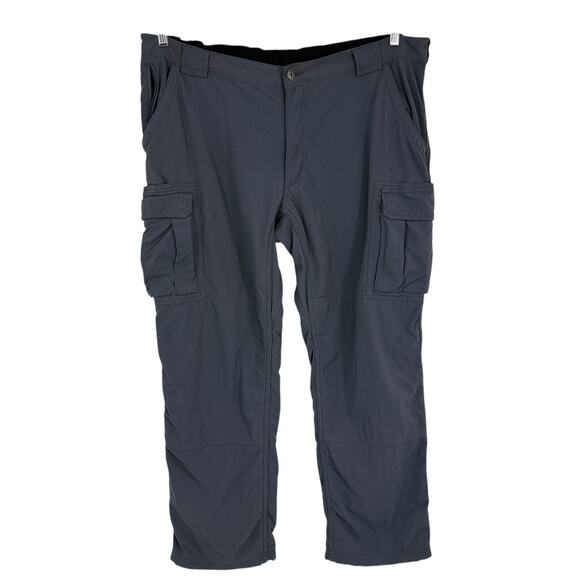 Duluth Fleece Lined Pants Mens 2XL x 32 Gray Cargo Stretch Waist 32" Inseam - Picture 1 of 11